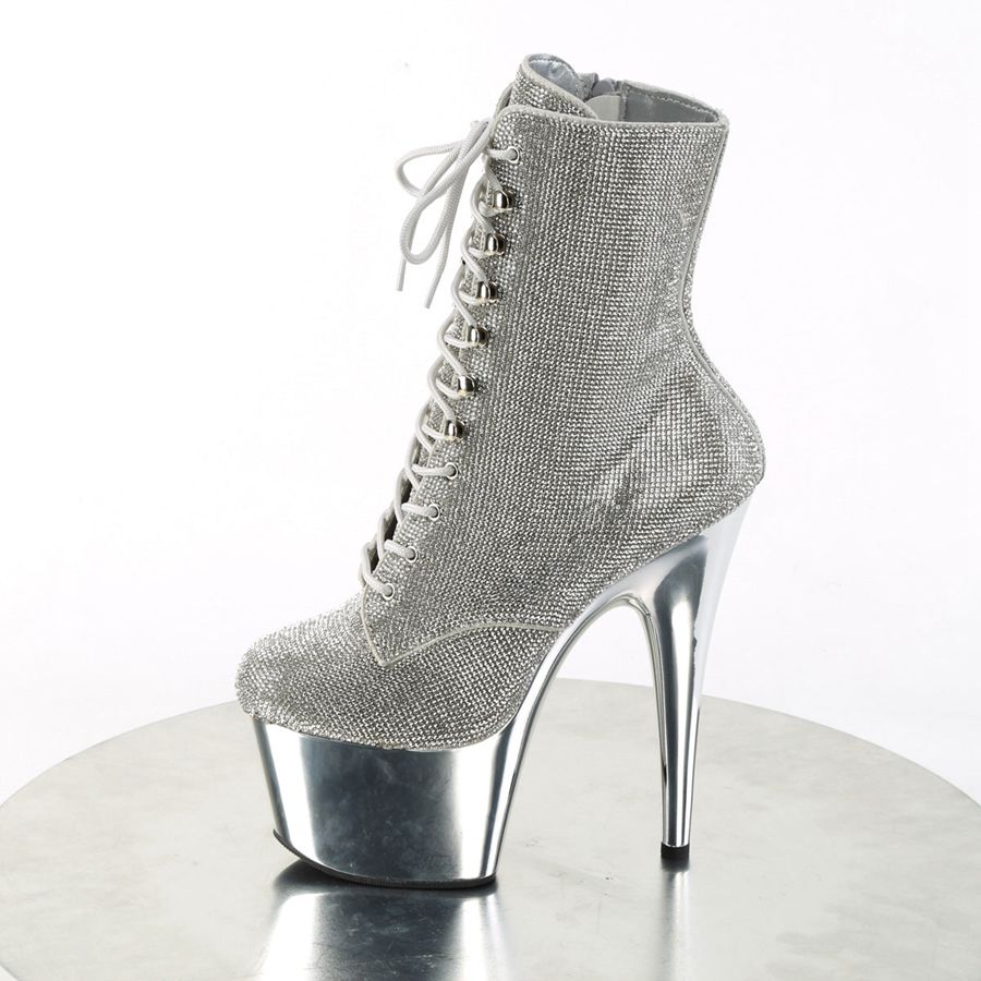 Bottines Pleaser Adore-1020CHRS Argent Femme | FGH-2060570