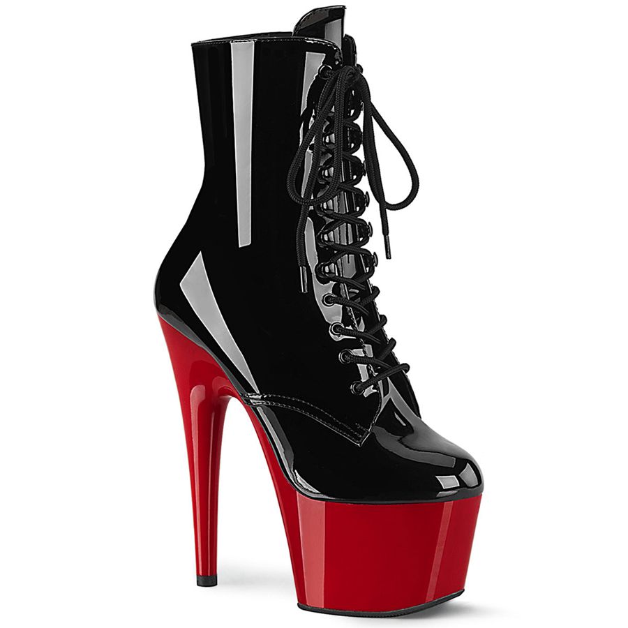 Bottines Pleaser Adore-1020 Noir Rouge Femme | STT-2401899