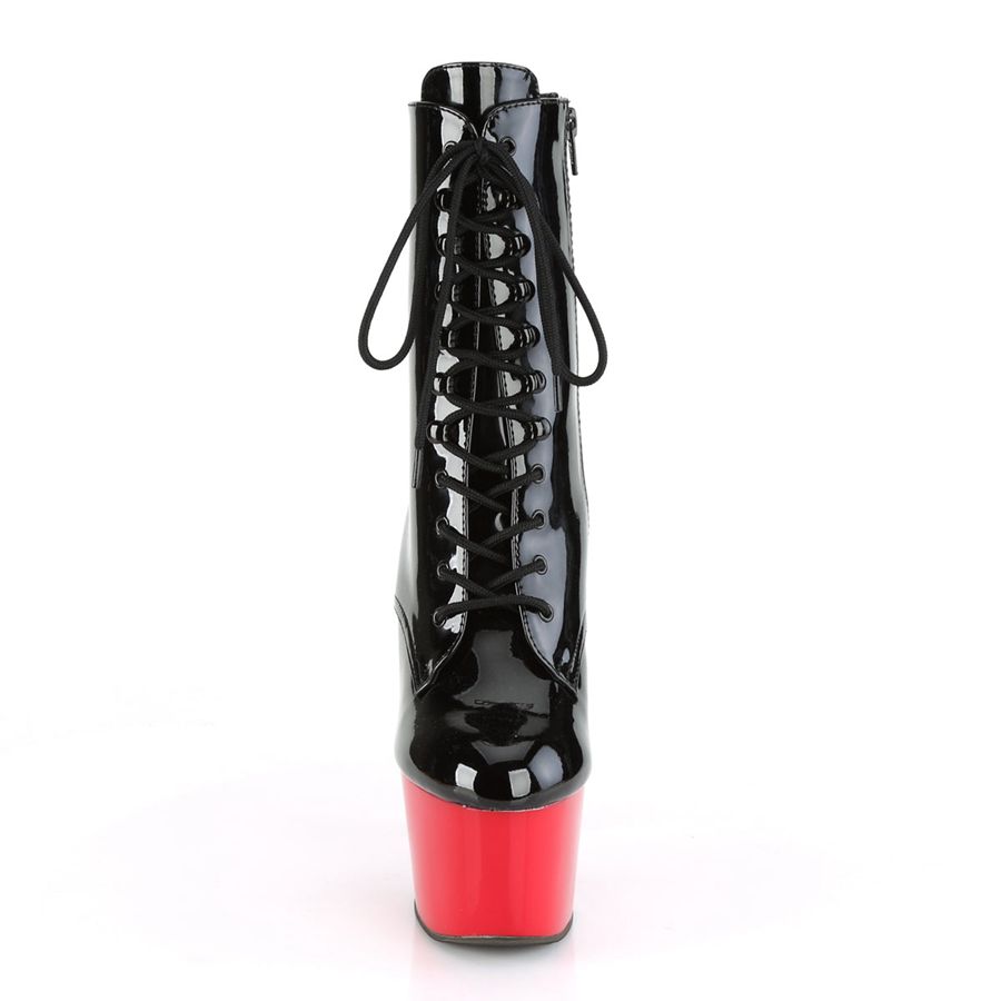 Bottines Pleaser Adore-1020 Noir Rouge Femme | STT-2401899