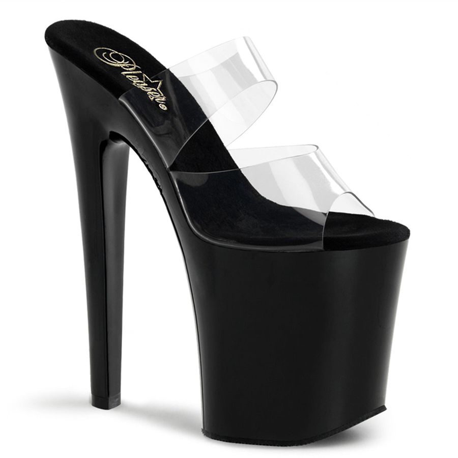 Sandales à Plateforme Pleaser Xtreme-802 Noir Femme | ZKJ-1724087