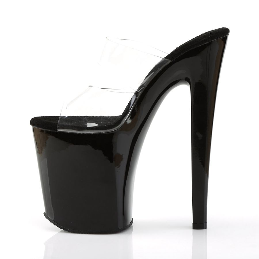 Sandales à Plateforme Pleaser Xtreme-802 Noir Femme | ZKJ-1724087