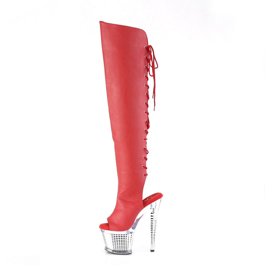 Bottes Hautes Pleaser Spectator-3019 Rouge Femme | SGD-1695860