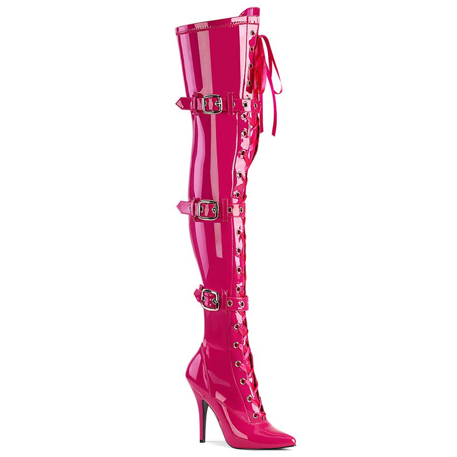 Bottes Hautes Pleaser Seduce-3028 Rose Femme | GUF-1700804