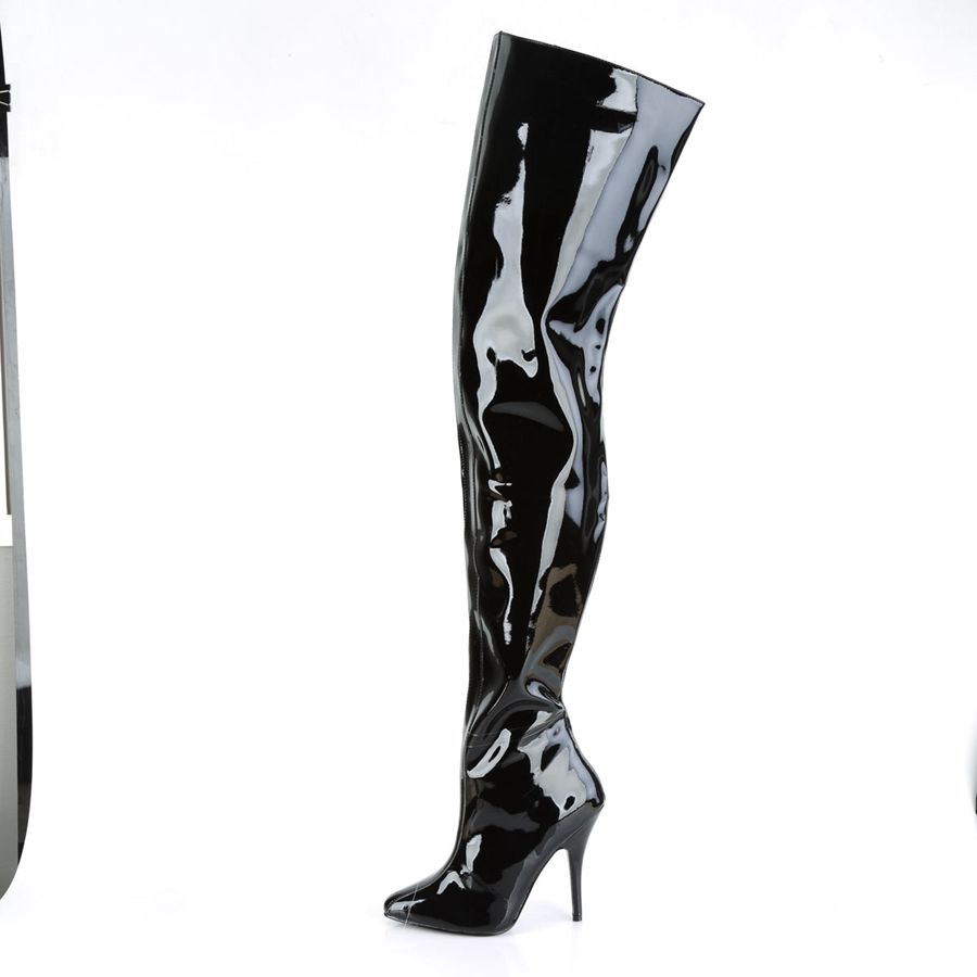 Bottes Hautes Pleaser Seduce-4010 Noir Femme | JDH-0148948