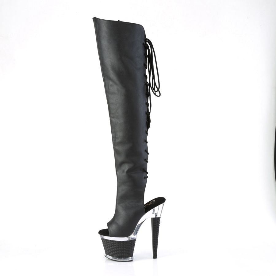 Bottes Hautes Pleaser Spectator-3019 Noir Femme | SEF-7828350