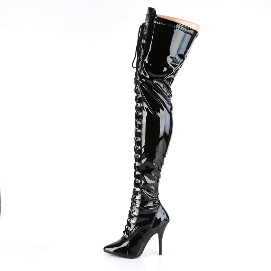 Bottes Hautes Pleaser Seduce-3024 Noir Femme | GES-6210629