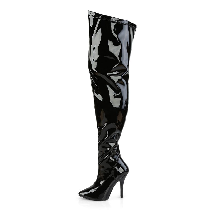 Bottes Hautes Pleaser Seduce-3000WC Noir Femme | VPS-3686087