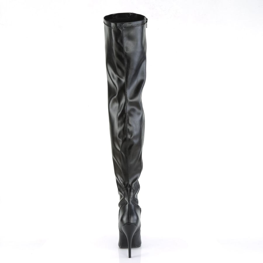 Bottes Hautes Pleaser Seduce-3000 Noir Femme | VLY-9692029