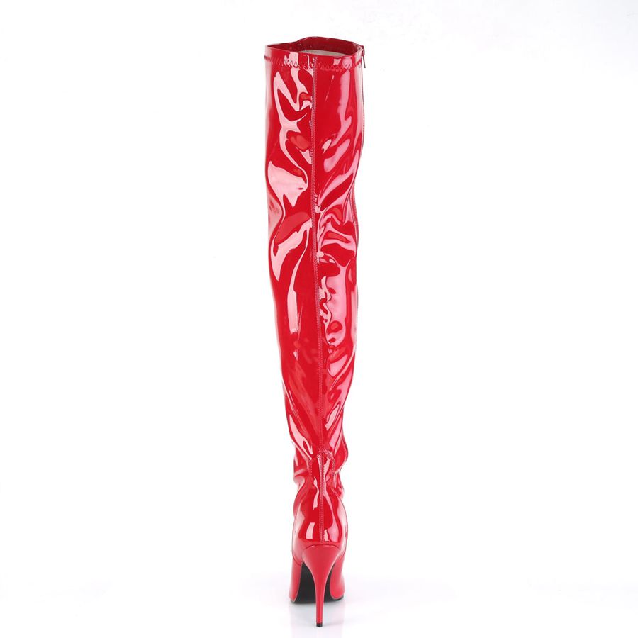 Bottes Hautes Pleaser Seduce-3000 Rouge Femme | MHO-4871878