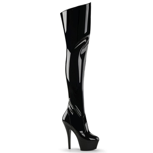 Bottes Hautes Pleaser Kiss-3010 Noir Femme | WIS-5777483