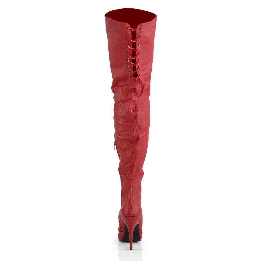 Bottes Hautes Pleaser Legend-8899 Rouge Femme | KQD-1929434