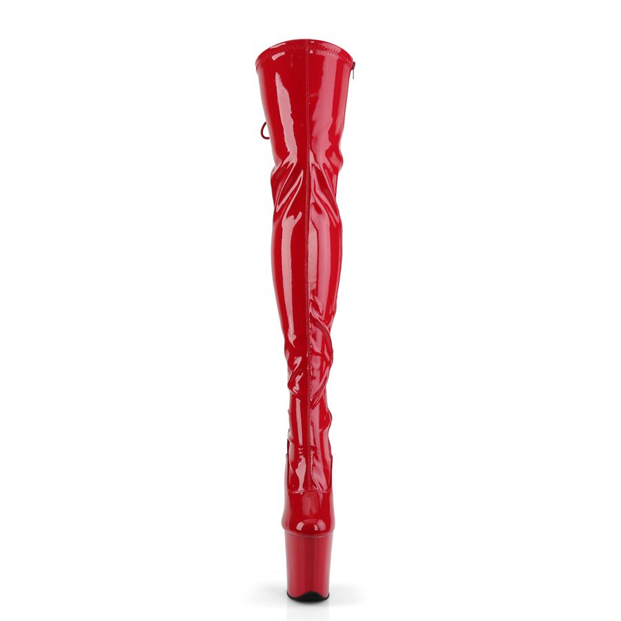 Bottes Hautes Pleaser Flamingo-3063 Rouge Femme | HMZ-1270289