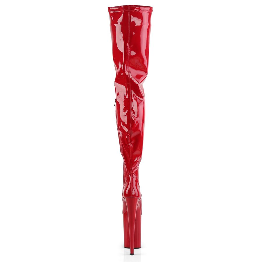 Bottes Hautes Pleaser Infinity-4000 Rouge Femme | ICT-1735524