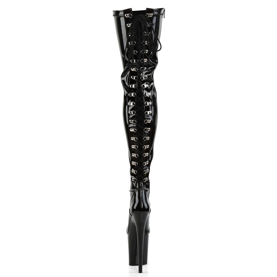 Bottes Hautes Pleaser Flamingo-3063 Noir Femme | GUN-8863702