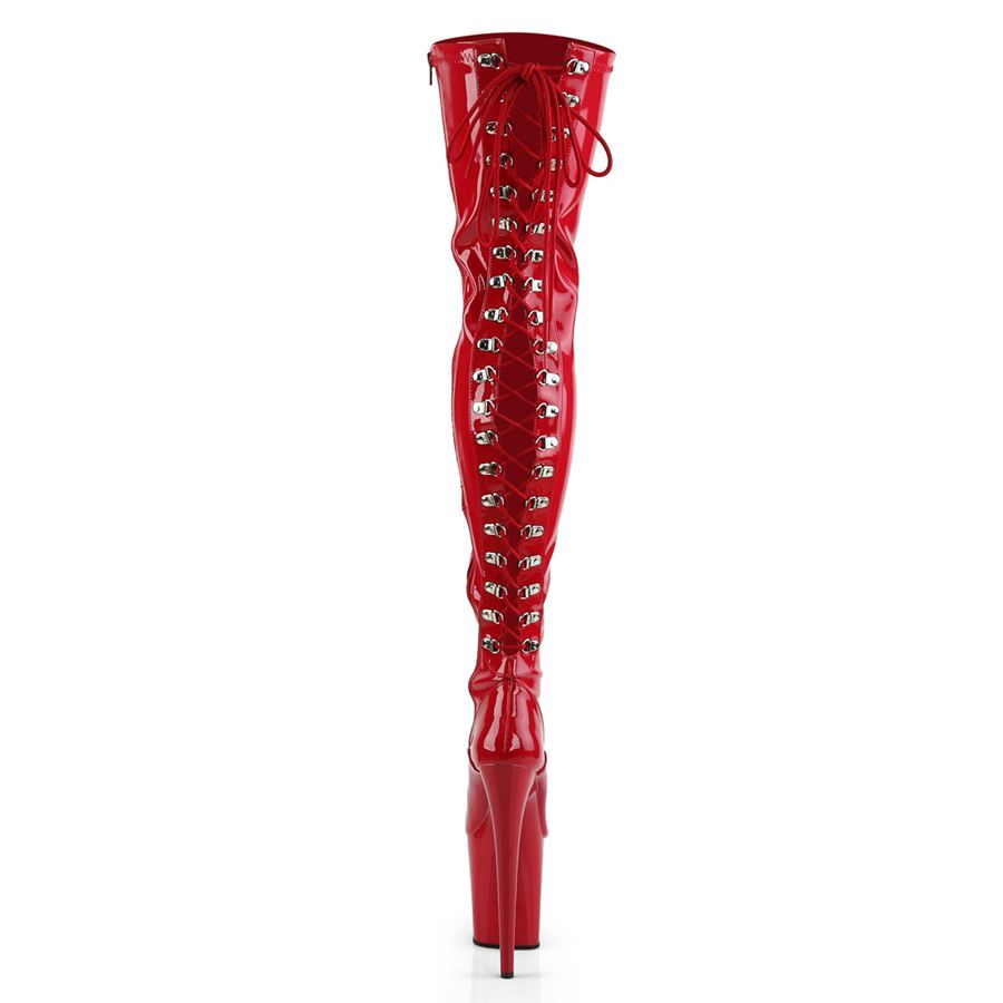 Bottes Hautes Pleaser Flamingo-3063 Rouge Femme | HMZ-1270289