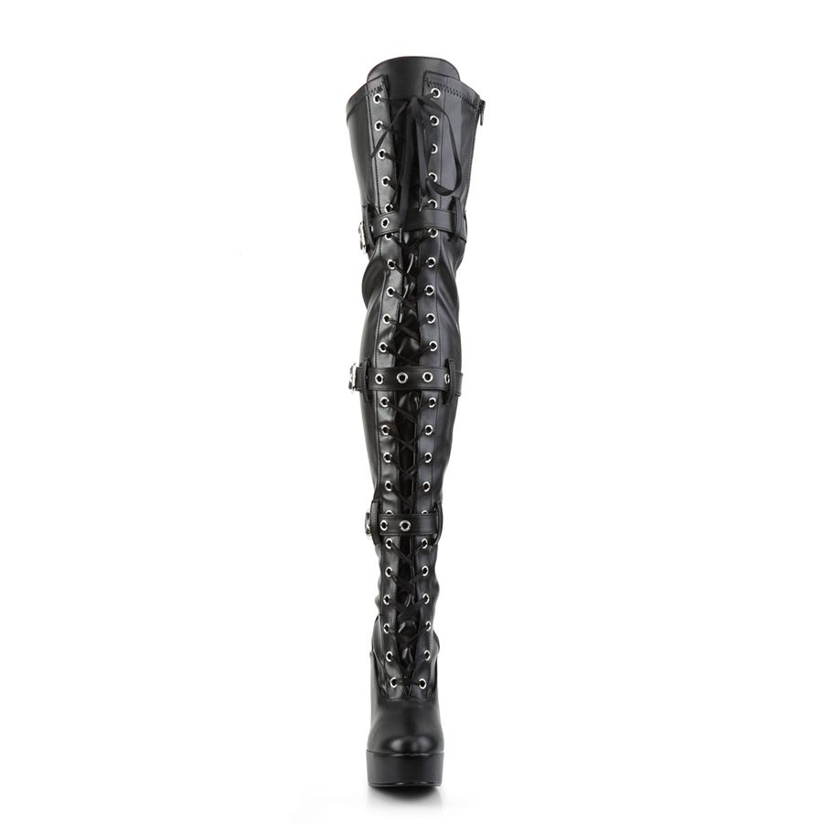 Bottes Hautes Pleaser Electra-3028 Noir Femme | ESJ-8785084