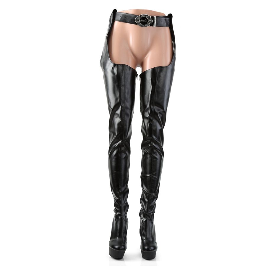 Bottes Hautes Pleaser Delight-5000 Noir Femme | XGJ-9182580