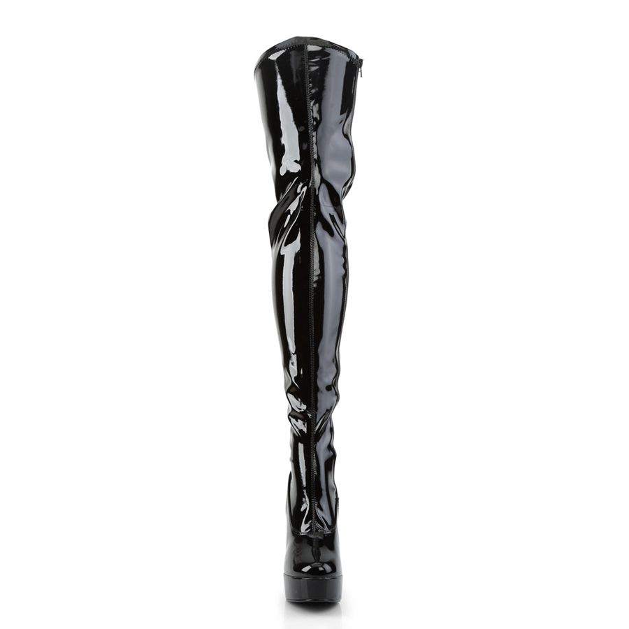 Bottes Hautes Pleaser Electra-3000Z Noir Femme | HDT-0536702