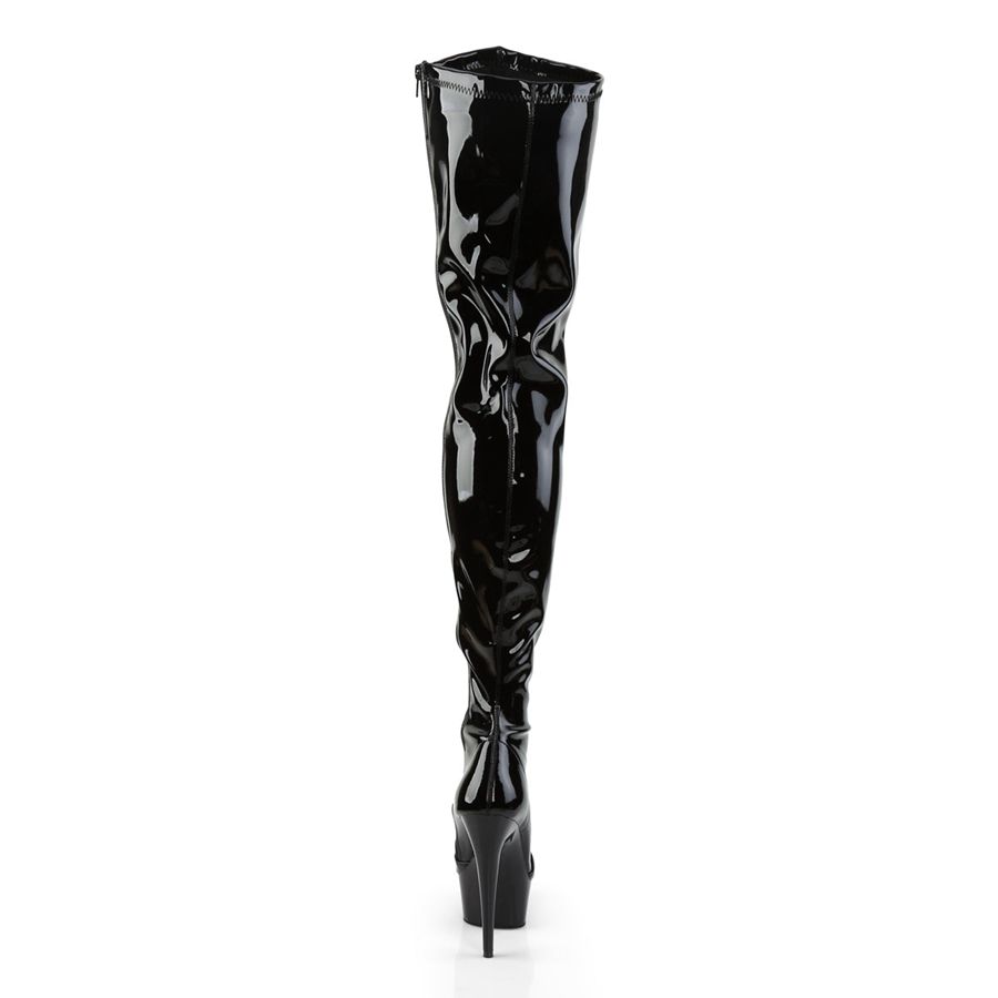 Bottes Hautes Pleaser Delight-4000 Noir Femme | ACC-2044032