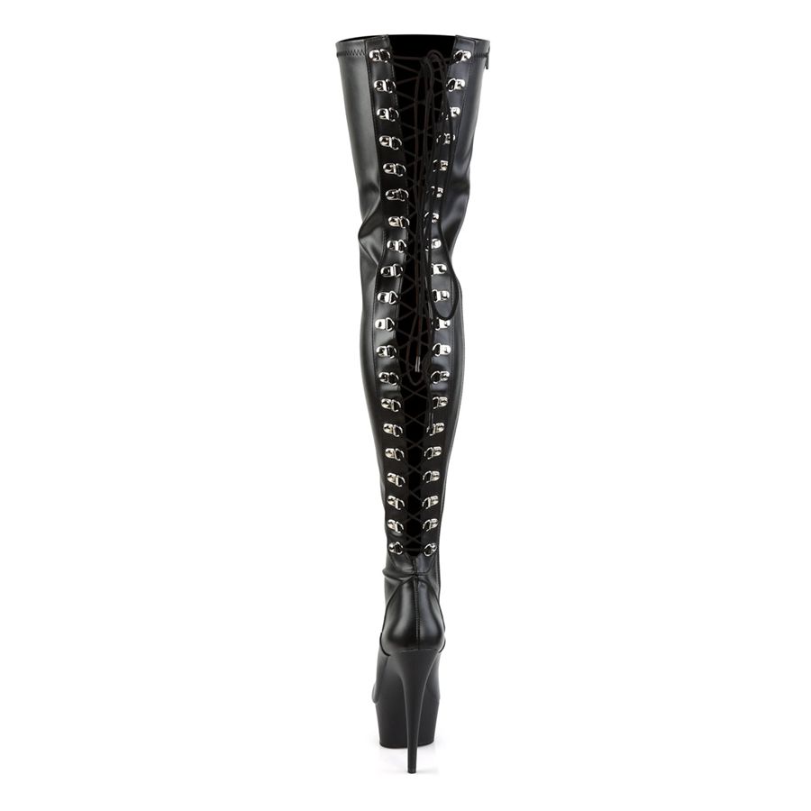 Bottes Hautes Pleaser Delight-3063 Noir Femme | GDE-2862402