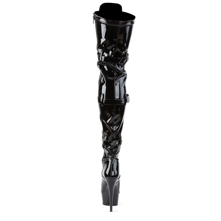 Bottes Hautes Pleaser Delight-3028 Noir Femme | KWO-4866168