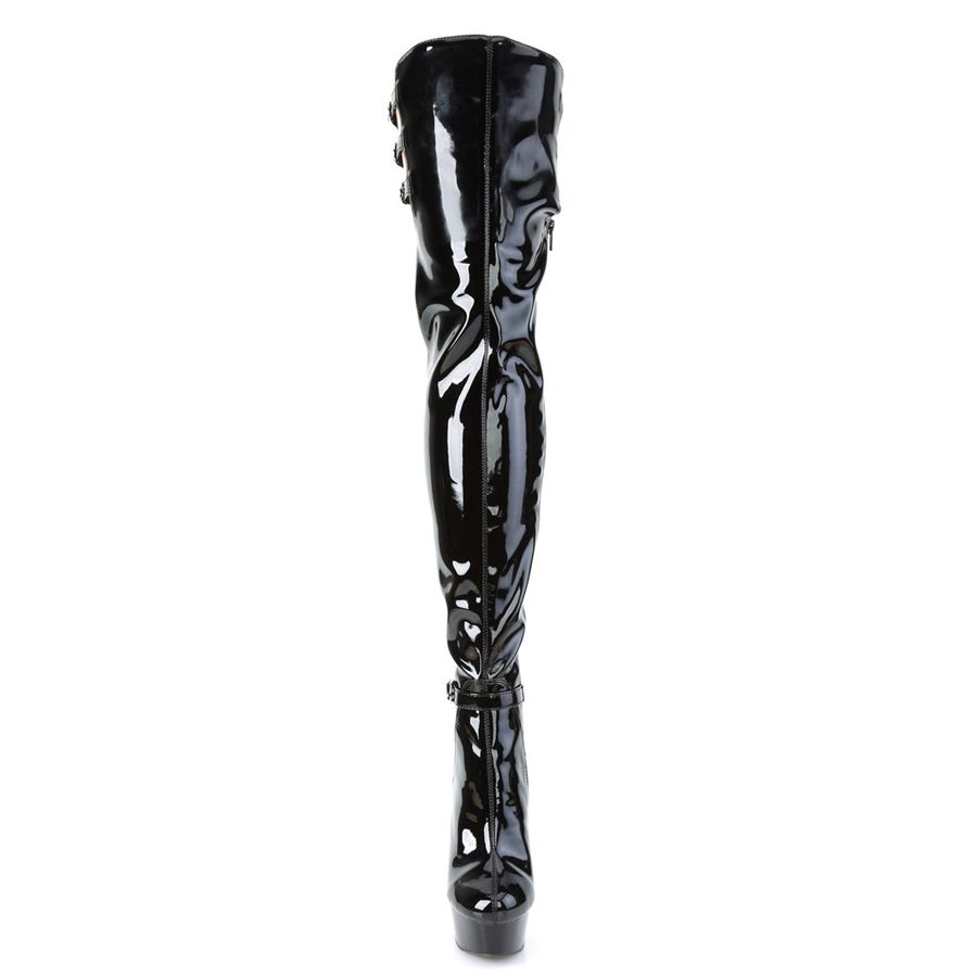 Bottes Hautes Pleaser Delight-3055 Noir Femme | HLR-6566285