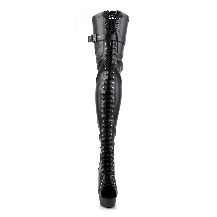 Bottes Hautes Pleaser Delight-3025 Noir Femme | SIE-0159103