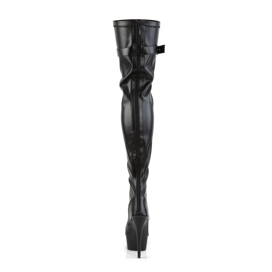 Bottes Hautes Pleaser Delight-3025 Noir Femme | SIE-0159103