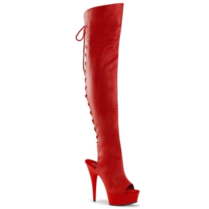 Bottes Hautes Pleaser Delight-3019 Rouge Femme | DRN-0578012