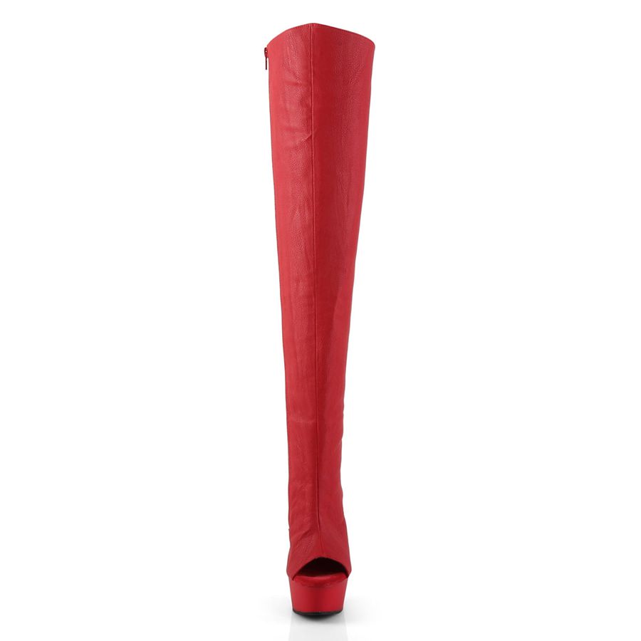 Bottes Hautes Pleaser Delight-3019 Rouge Femme | DRN-0578012