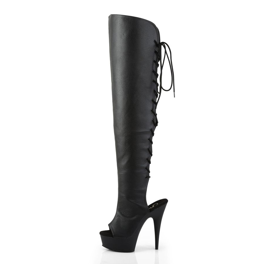 Bottes Hautes Pleaser Delight-3019 Noir Femme | YZR-0147686