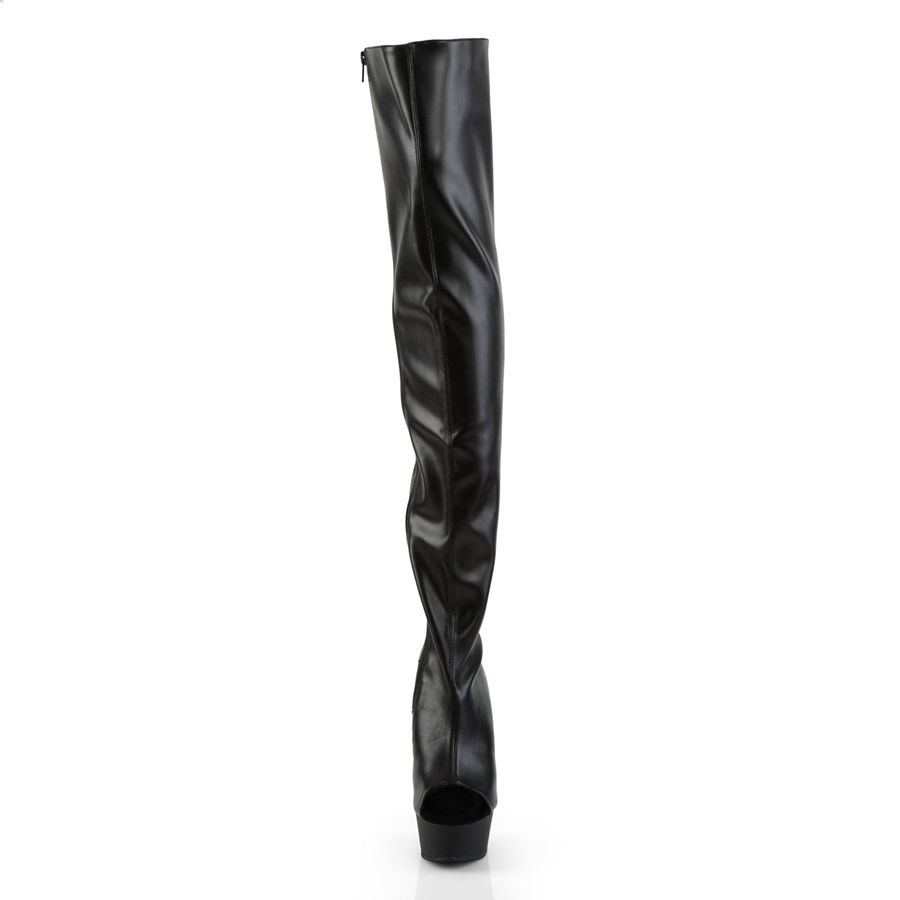 Bottes Hautes Pleaser Delight-3017 Noir Femme | PKF-1626870