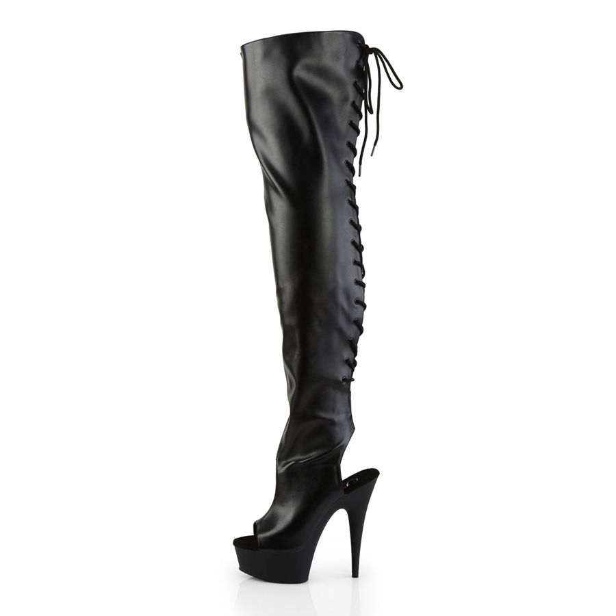 Bottes Hautes Pleaser Delight-3017 Noir Femme | PKF-1626870