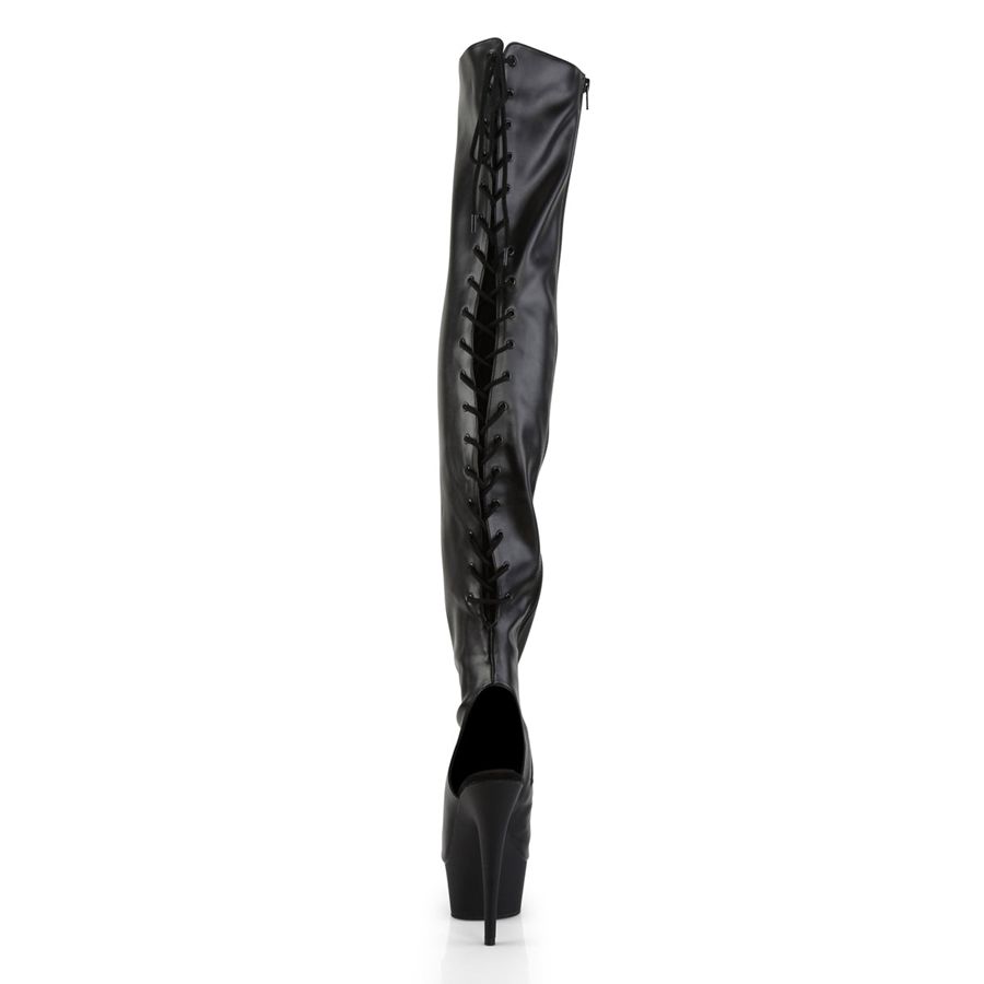 Bottes Hautes Pleaser Delight-3017 Noir Femme | PKF-1626870