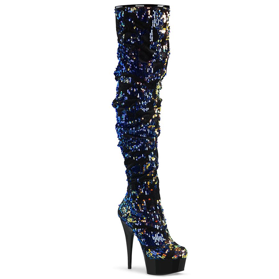 Bottes Hautes Pleaser Delight-3004 Multicolore Femme | XIB-3662547