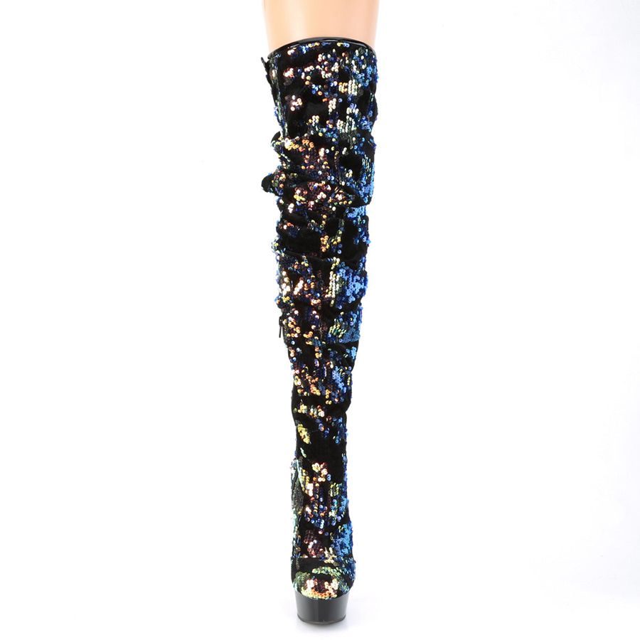 Bottes Hautes Pleaser Delight-3004 Multicolore Femme | XIB-3662547