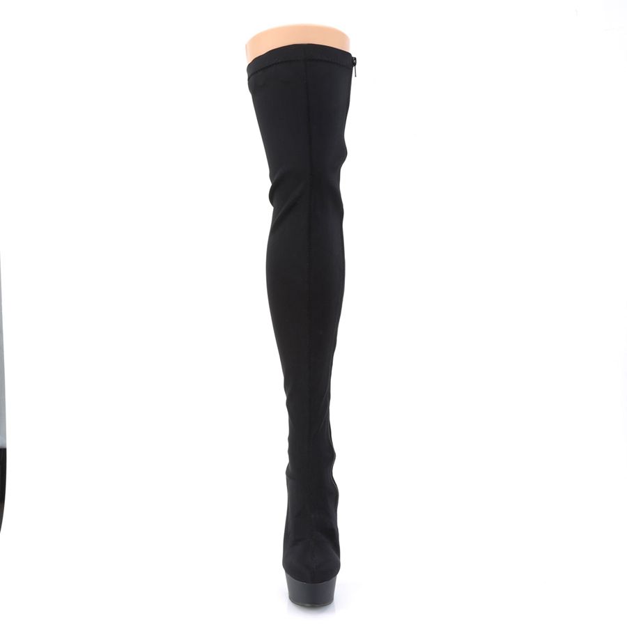 Bottes Hautes Pleaser Delight-3003 Noir Femme | QLW-2386307