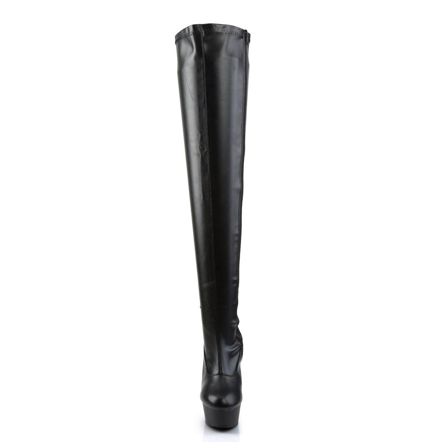 Bottes Hautes Pleaser Delight-3000 Noir Femme | WPN-8423843