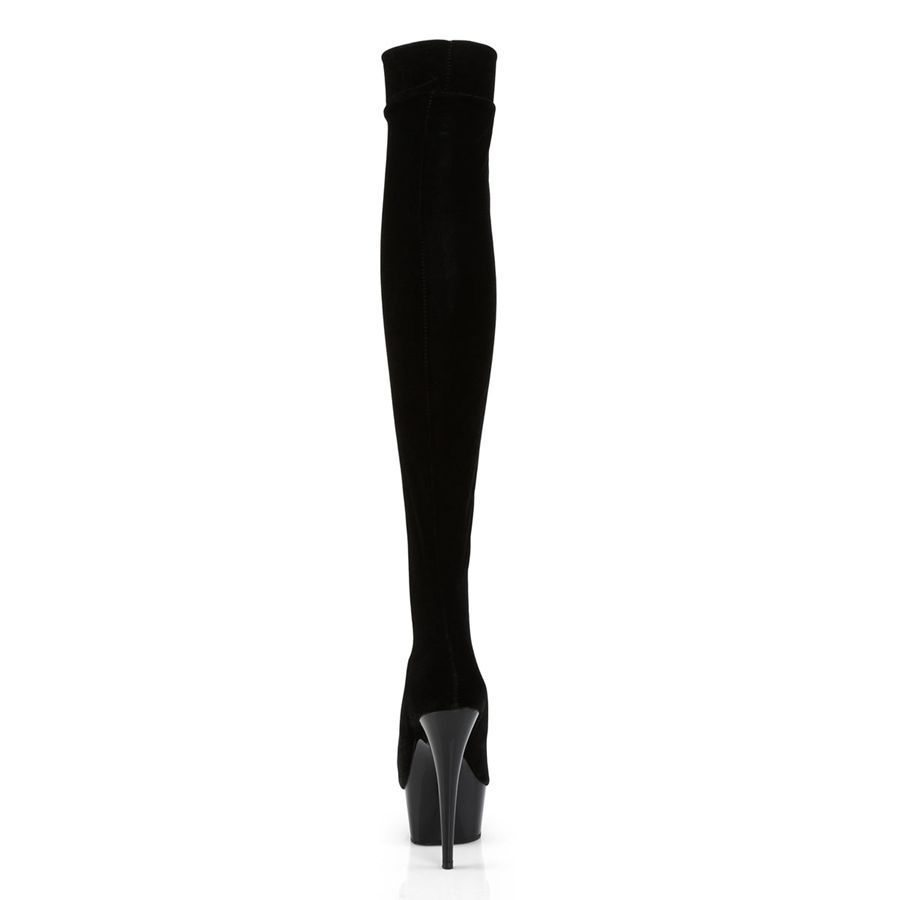 Bottes Hautes Pleaser Delight-3002 Noir Femme | TJI-3206131