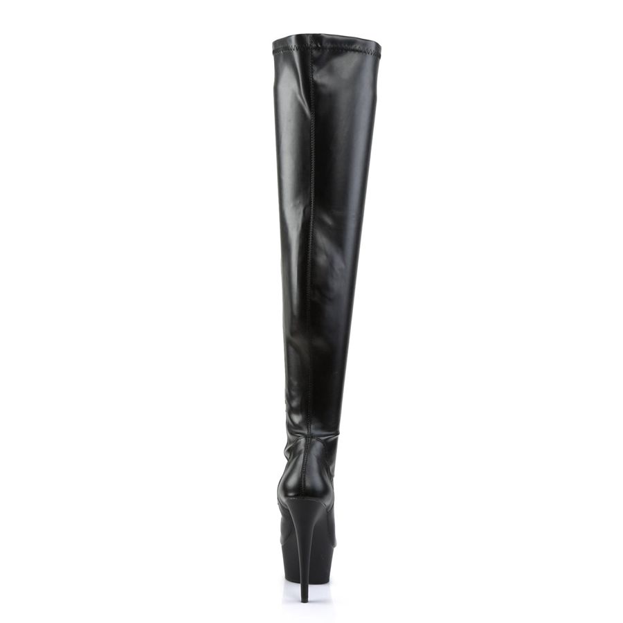 Bottes Hautes Pleaser Delight-3000 Noir Femme | WPN-8423843