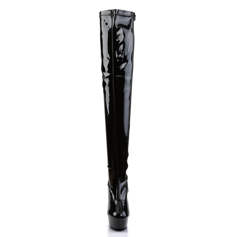 Bottes Hautes Pleaser Delight-3000 Noir Femme | ZUK-7198658