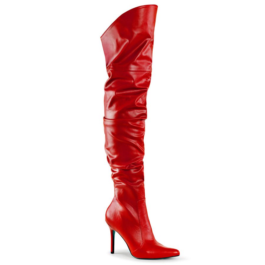 Bottes Hautes Pleaser Classique-3011 Rouge Femme | NTV-2318090