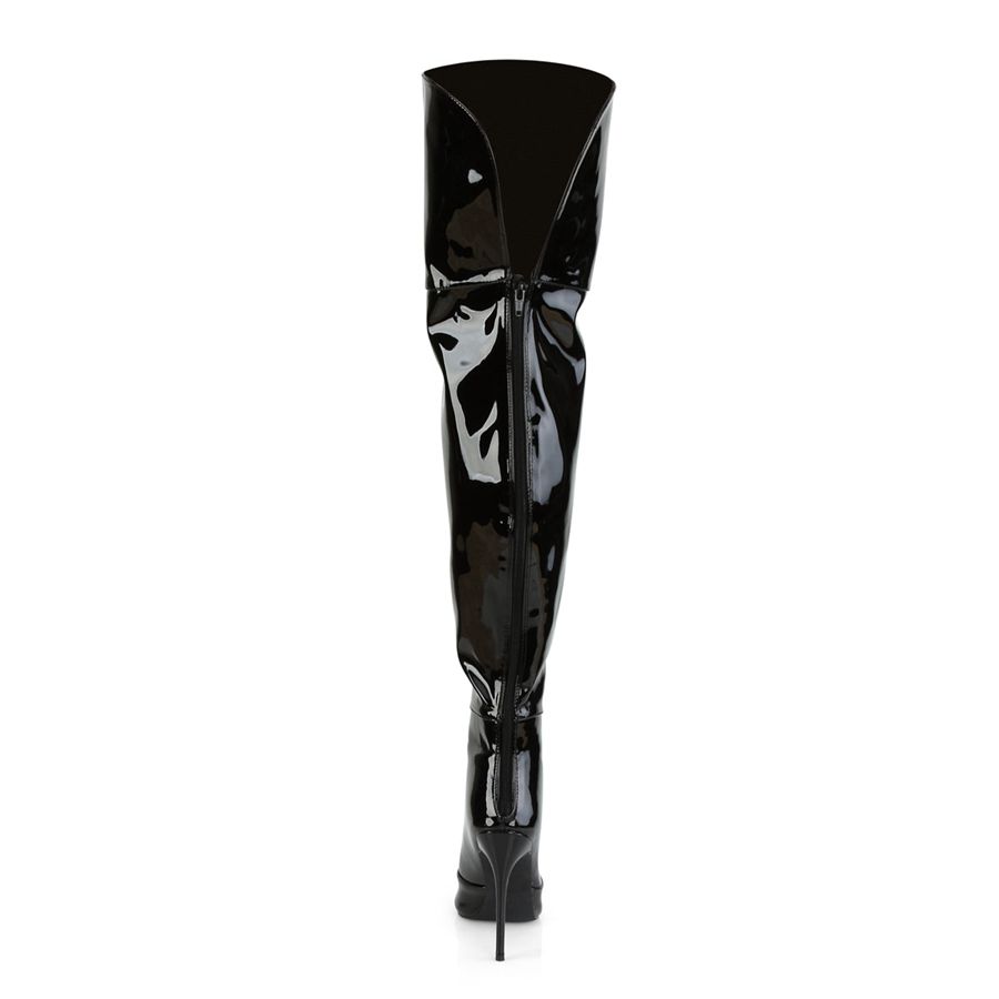 Bottes Hautes Pleaser Courtly-3012 Noir Femme | WOX-7430121