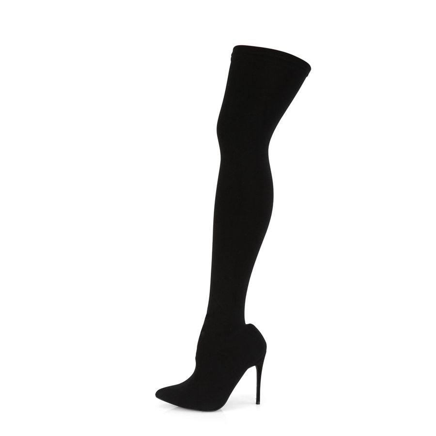 Bottes Hautes Pleaser Courtly-3005 Noir Femme | RQR-1546678