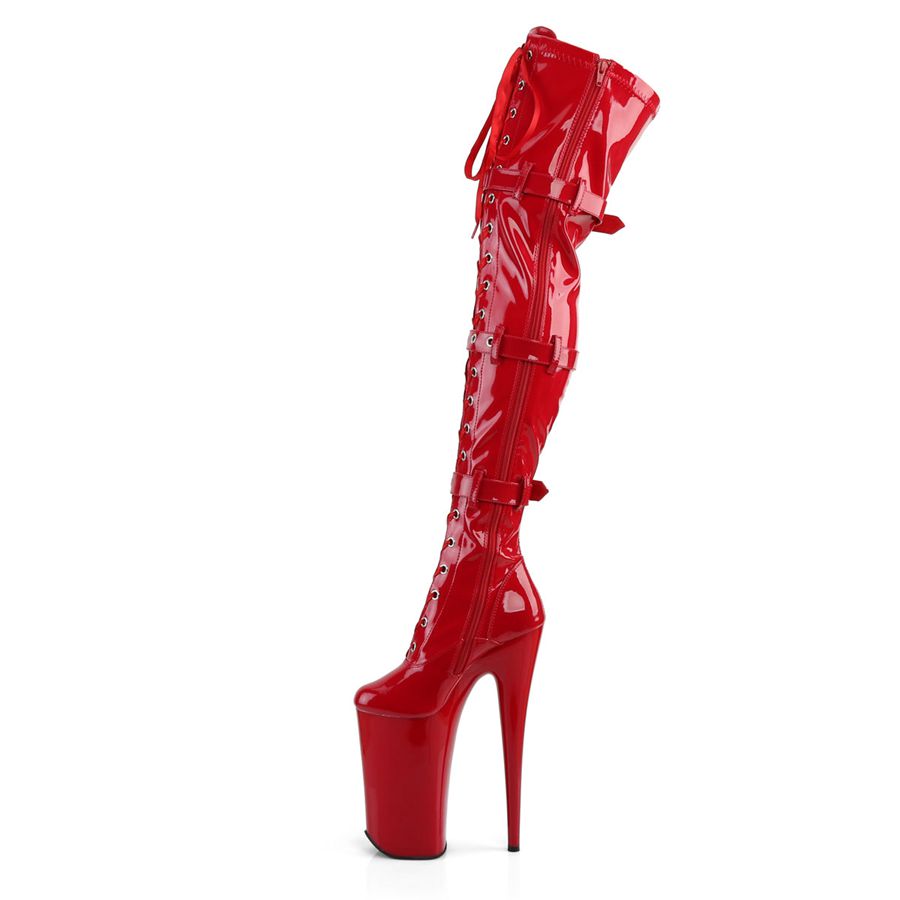 Bottes Hautes Pleaser Beyond-3028 Rouge Femme | ZOF-1713981