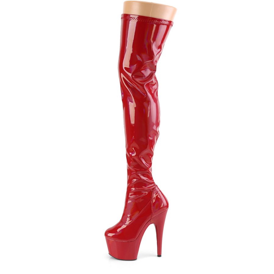 Bottes Hautes Pleaser Adore-3000HWR Rouge Femme | OBF-2005592