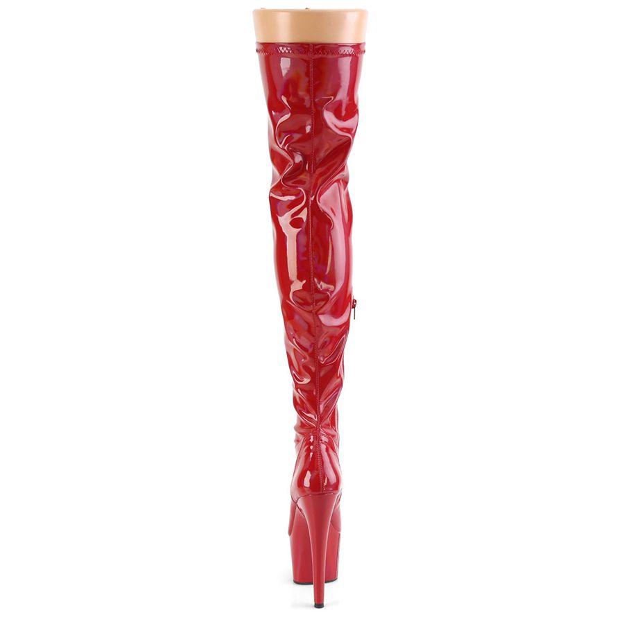 Bottes Hautes Pleaser Adore-3000HWR Rouge Femme | OBF-2005592