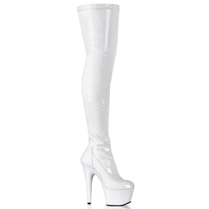 Bottes Hautes Pleaser Adore-3000 Blanche Femme | HWV-6615969