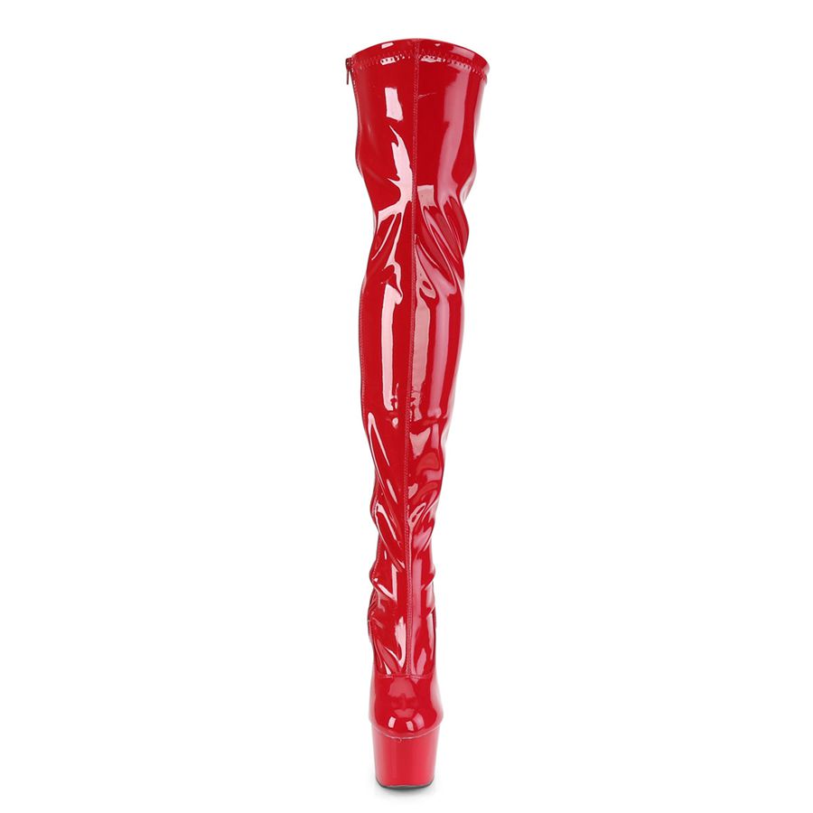 Bottes Hautes Pleaser Adore-3000 Rouge Femme | KZY-3103917