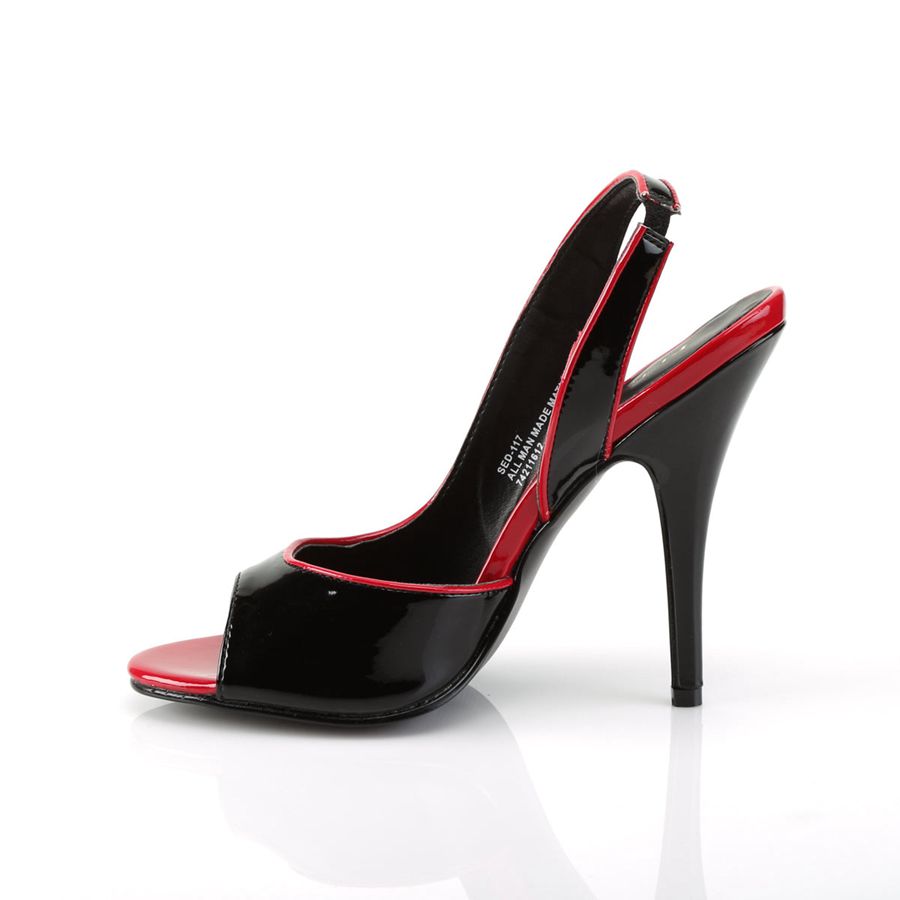 Talons Pleaser Seduce-117 Noir Rouge Femme | NHW-7235859